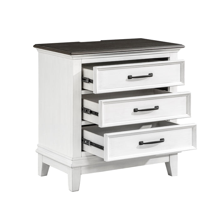 Chesterton 4pc Set (QB+NS+DR+MR) in Brown/White - 1463-1*4 - FAMSA Furniture (TX)