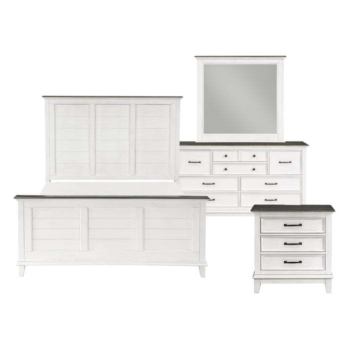 Chesterton 4pc Set (QB+NS+DR+MR) in Brown/White - 1463-1*4 - FAMSA Furniture (TX)