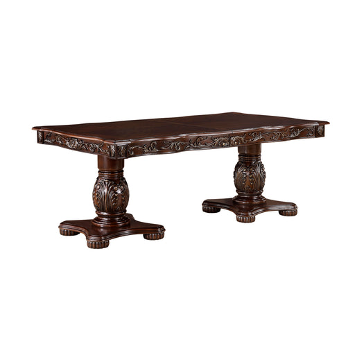 Adelina Dining Table in Cherry/Gold - 1468-108* - FAMSA Furniture (TX)