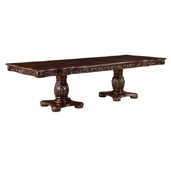 Adelina Dining Table in Cherry/Gold - 1468-108* - FAMSA Furniture (TX)