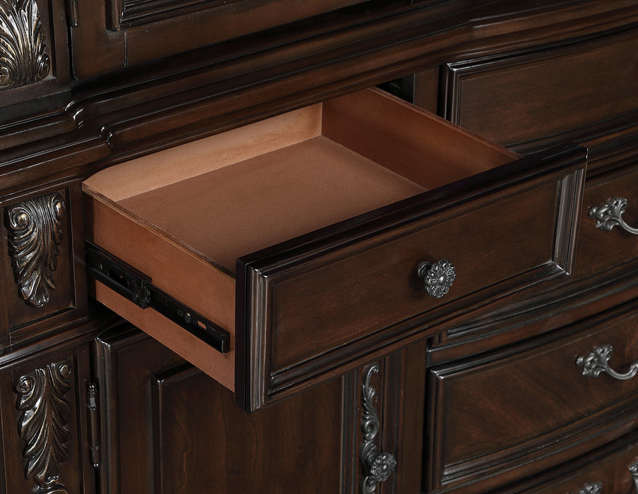 Adelina (2) Buffet & Hutch in Cherry/Gold - 1468-50* - FAMSA Furniture (TX)