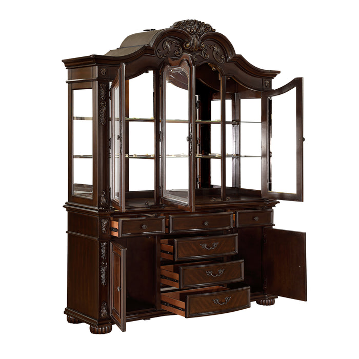 Adelina (2) Buffet & Hutch in Cherry/Gold - 1468-50* - FAMSA Furniture (TX)