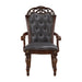 Adelina Arm Chair in Cherry/Gold - 1468A - FAMSA Furniture (TX)