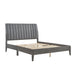 Dade Eastern King Platform Bed in Gray - 1492GYK-1EK - FAMSA Furniture (TX)