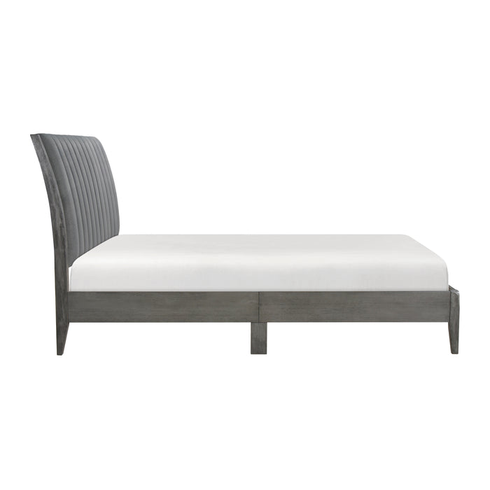 Dade Eastern King Platform Bed in Gray - 1492GYK-1EK - FAMSA Furniture (TX)