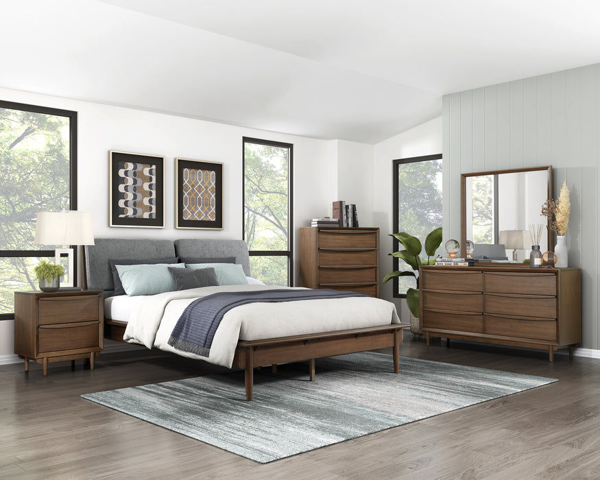 Astrid Nightstand in Brown/Walnut - 1501-4 - FAMSA Furniture (TX)