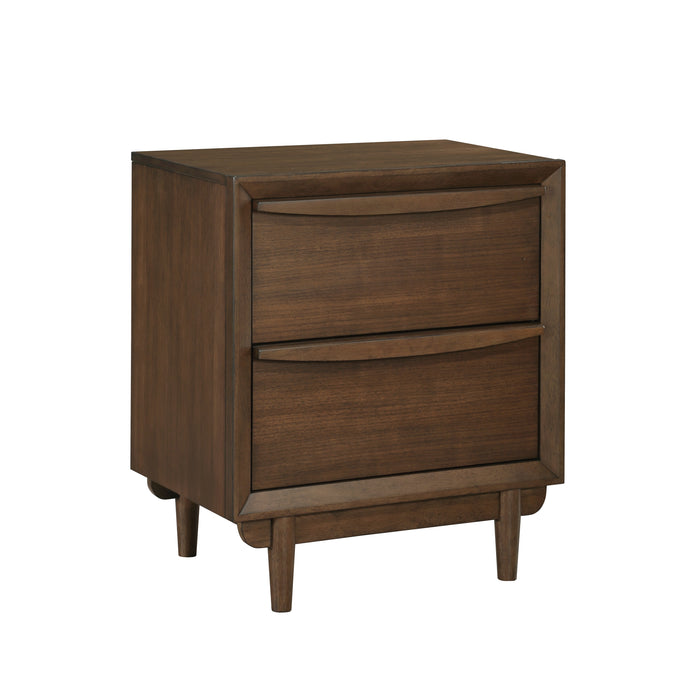 Astrid Nightstand in Brown/Walnut - 1501-4 - FAMSA Furniture (TX)