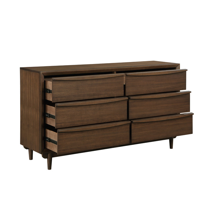 Astrid Dresser in Brown/Walnut - 1501-5 - FAMSA Furniture (TX)