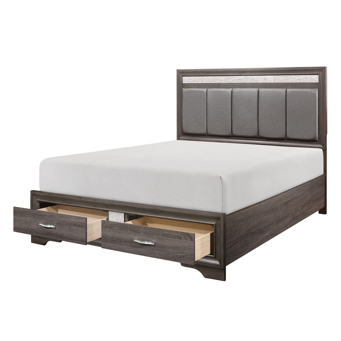 Luster 4pc Set (QB+NS+DR+MR) in Gray - 1505-1*4 - FAMSA Furniture (TX)