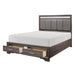 Luster 4pc Set (QB+NS+DR+MR) in Gray - 1505-1*4 - FAMSA Furniture (TX)