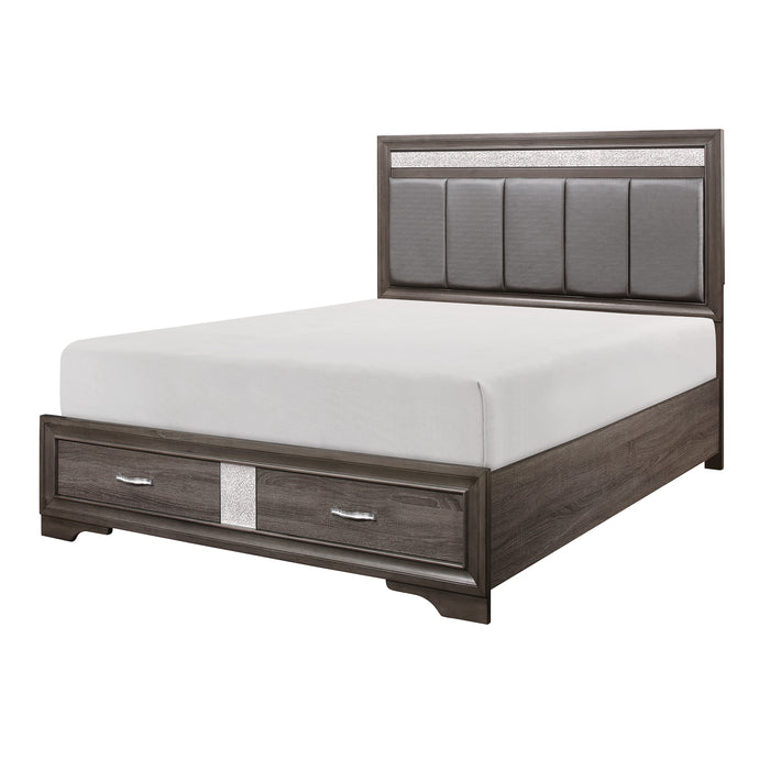 Luster 4pc Set (QB+NS+DR+MR) in Gray - 1505-1*4 - FAMSA Furniture (TX)