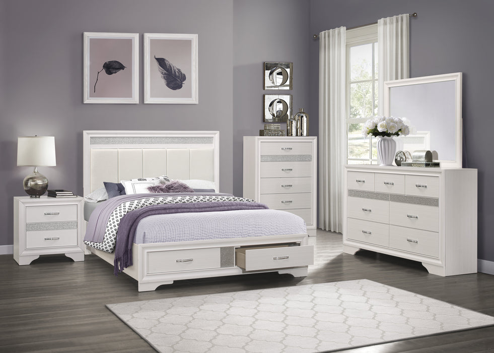 Luster Nightstand in White - 1505W-4 - FAMSA Furniture (TX)