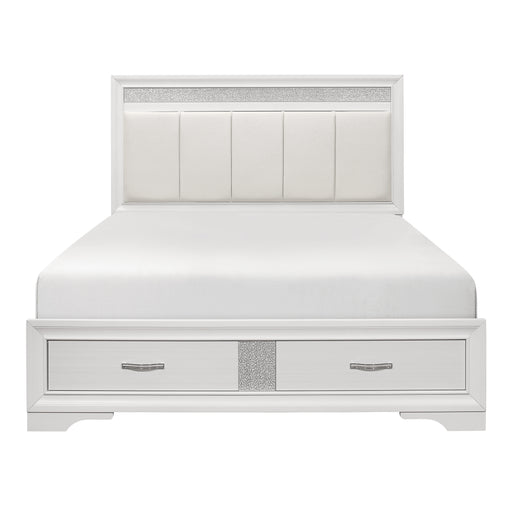 Luster 4pc Set (QB+NS+DR+MR) in White - 1505W-1*4 - FAMSA Furniture (TX)