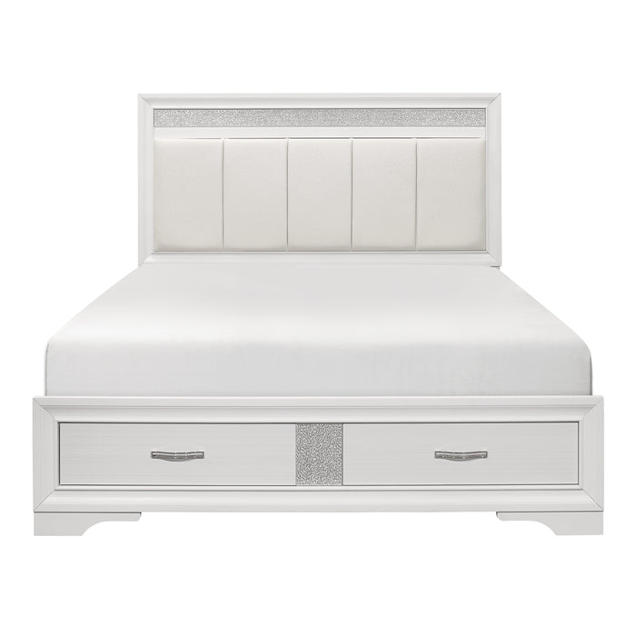 Luster 4pc Set (QB+NS+DR+MR) in White - 1505W-1*4 - FAMSA Furniture (TX)