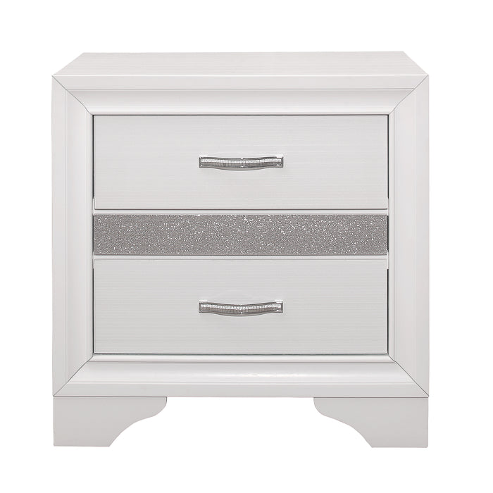 Luster 4pc Set (QB+NS+DR+MR) in White - 1505W-1*4 - FAMSA Furniture (TX)