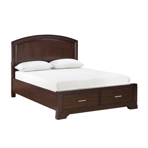 Hudson Full Platform Bed with Footboard Storage in Cherry - 1520CHF-1 - FAMSA Furniture (TX)