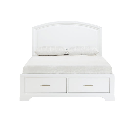 Hudson Full Platform Bed with Footboard Storage in White - 1520WHF-1 - FAMSA Furniture (TX)