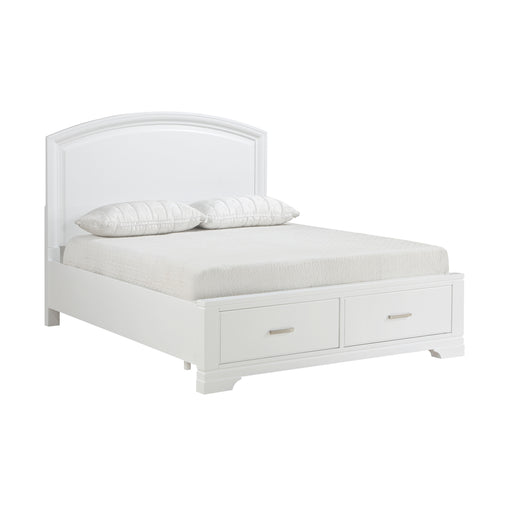 Hudson Full Platform Bed with Footboard Storage in White - 1520WHF-1 - FAMSA Furniture (TX)