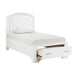 Hudson Twin Platform Bed with Footboard Storage in White - 1520WHT-1 - FAMSA Furniture (TX)