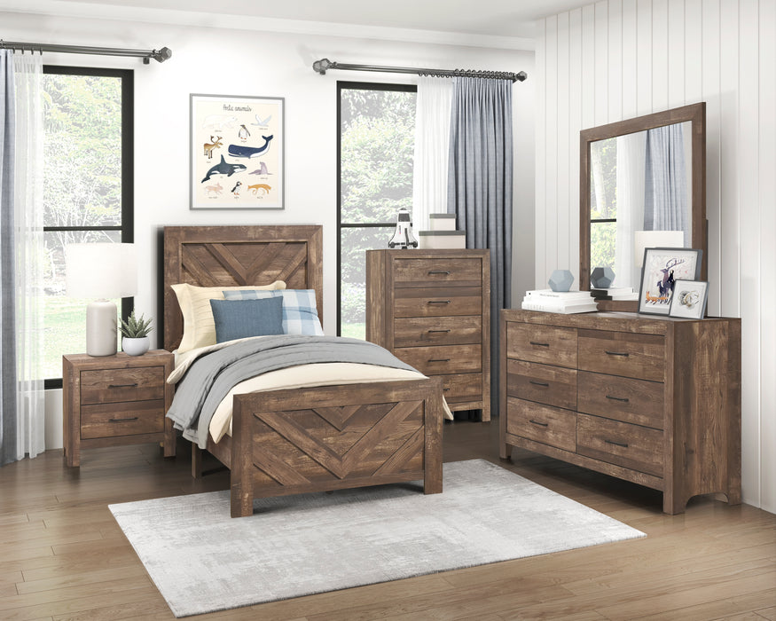 Corbin Twin Bed in Brown - 1534NPT-1 - FAMSA Furniture (TX)