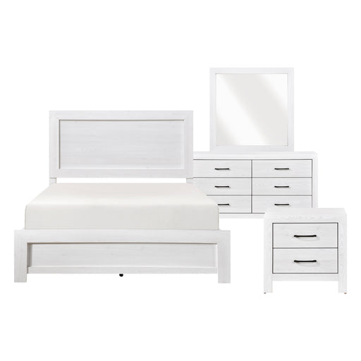 Corbin 4pc Set (QB+NS+DR+MR) in White - 1534WH-1*4 - FAMSA Furniture (TX)