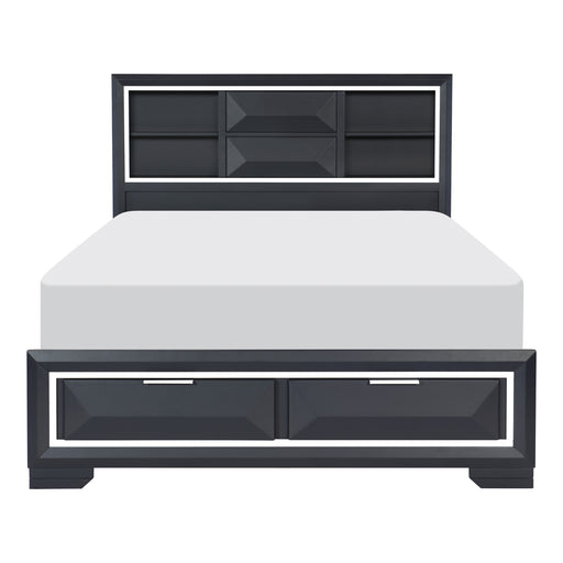 Rosemont 4pc Set (QB+NS+DR+MR) in Blue/Gold/Silver/Champagne - 1553-1*4 - FAMSA Furniture (TX)