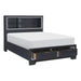 Rosemont 4pc Set (QB+NS+DR+MR) in Blue/Gold/Silver/Champagne - 1553-1*4 - FAMSA Furniture (TX)
