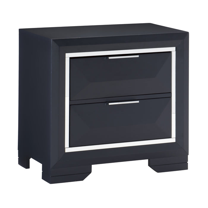 Rosemont Nightstand in Blue/Gold/Silver/Champagne - 1553-4 - FAMSA Furniture (TX)