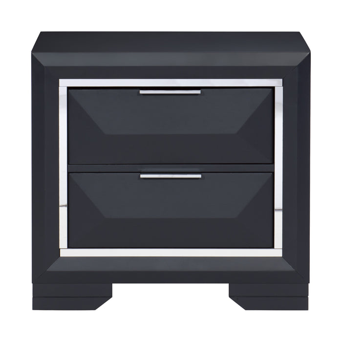 Rosemont Nightstand in Blue/Gold/Silver/Champagne - 1553-4 - FAMSA Furniture (TX)