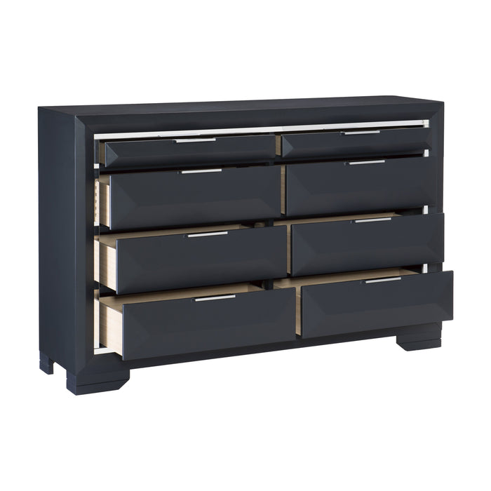 Rosemont Dresser in Blue/Gold/Silver/Champagne - 1553-5 - FAMSA Furniture (TX)