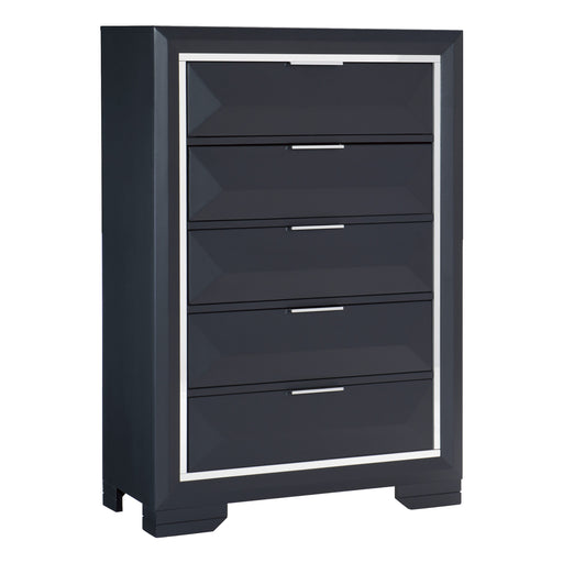Rosemont Chest in Blue/Gold/Silver/Champagne - 1553-9 - FAMSA Furniture (TX)