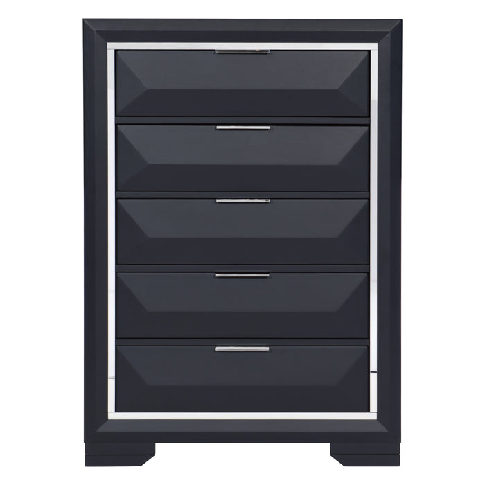 Rosemont Chest in Blue/Gold/Silver/Champagne - 1553-9 - FAMSA Furniture (TX)