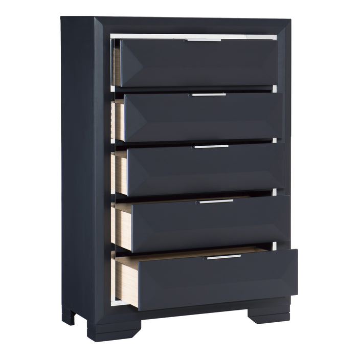 Rosemont Chest in Blue/Gold/Silver/Champagne - 1553-9 - FAMSA Furniture (TX)
