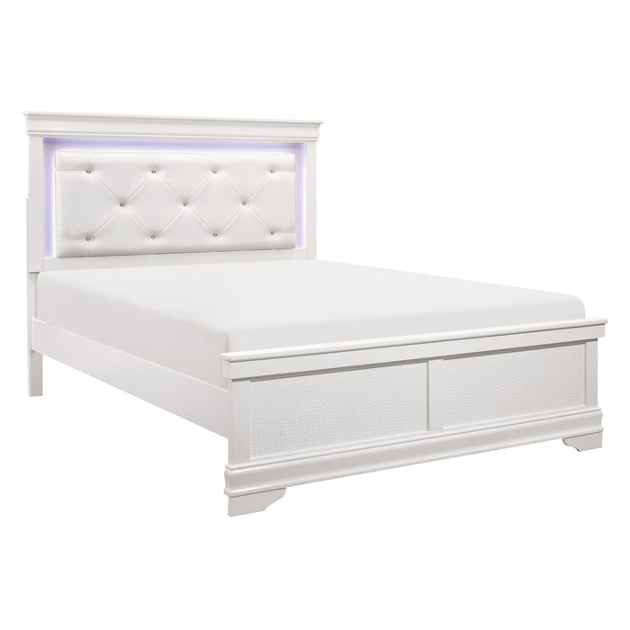 Lana 4pc Set (QB+NS+DR+MR) in White - 1556W-1*4 - FAMSA Furniture (TX)