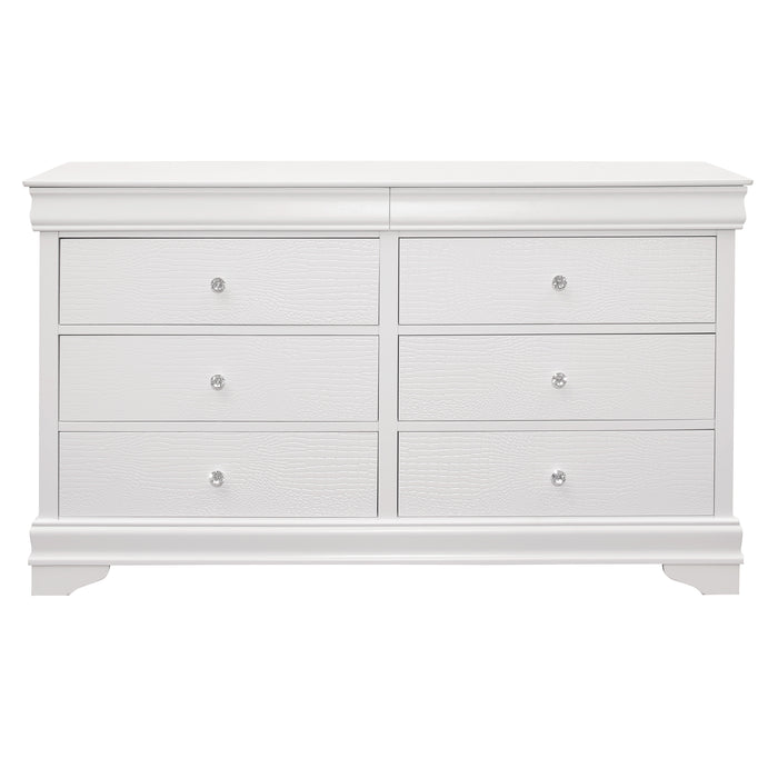 Lana Collection Dresser in White - 1556W-5 - FAMSA Furniture (TX)