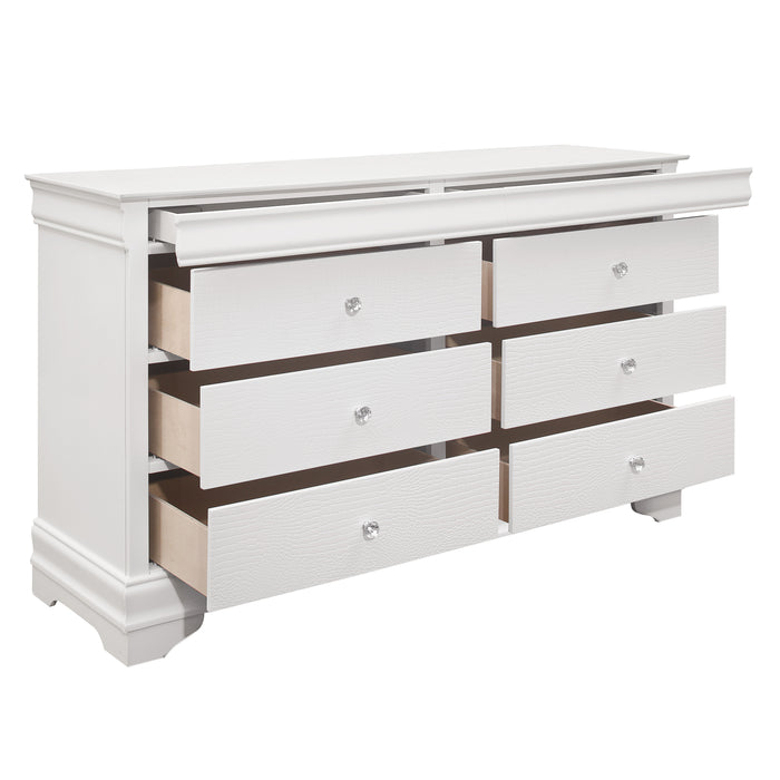 Lana Collection Dresser in White - 1556W-5 - FAMSA Furniture (TX)