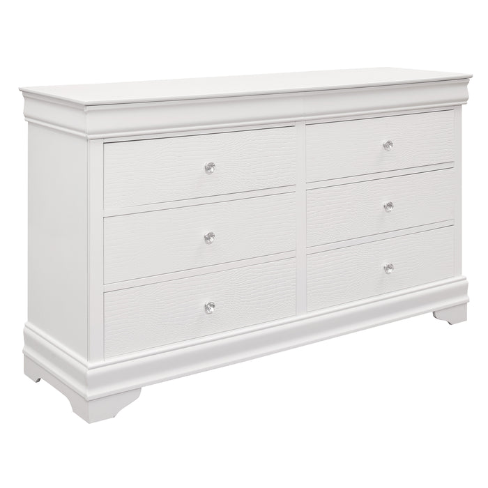 Lana Collection Dresser in White - 1556W-5 - FAMSA Furniture (TX)