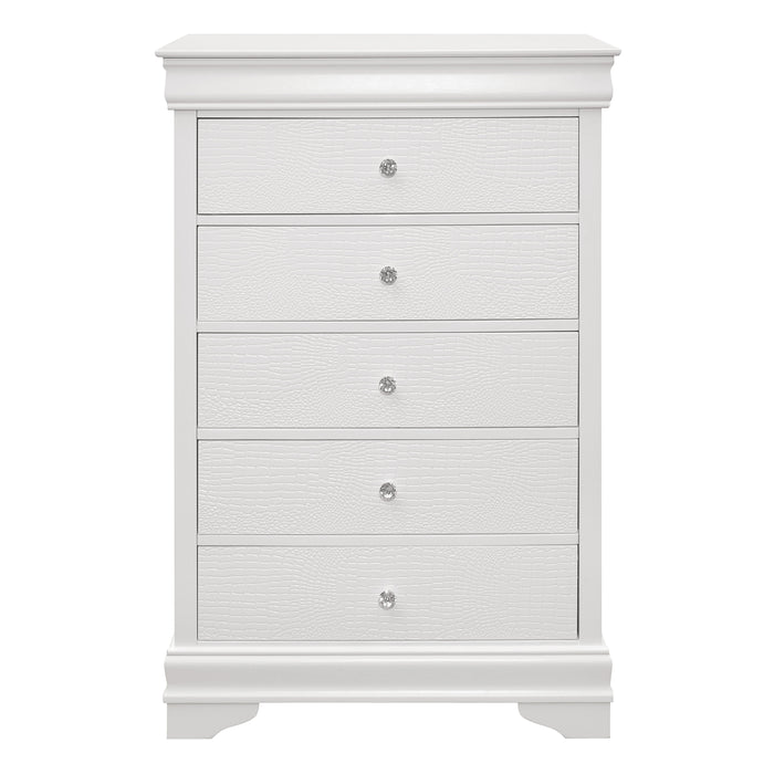 Lana Collection Chest in White - 1556W-9 - FAMSA Furniture (TX)