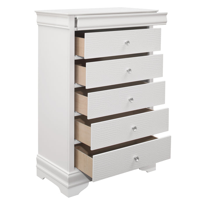 Lana Collection Chest in White - 1556W-9 - FAMSA Furniture (TX)