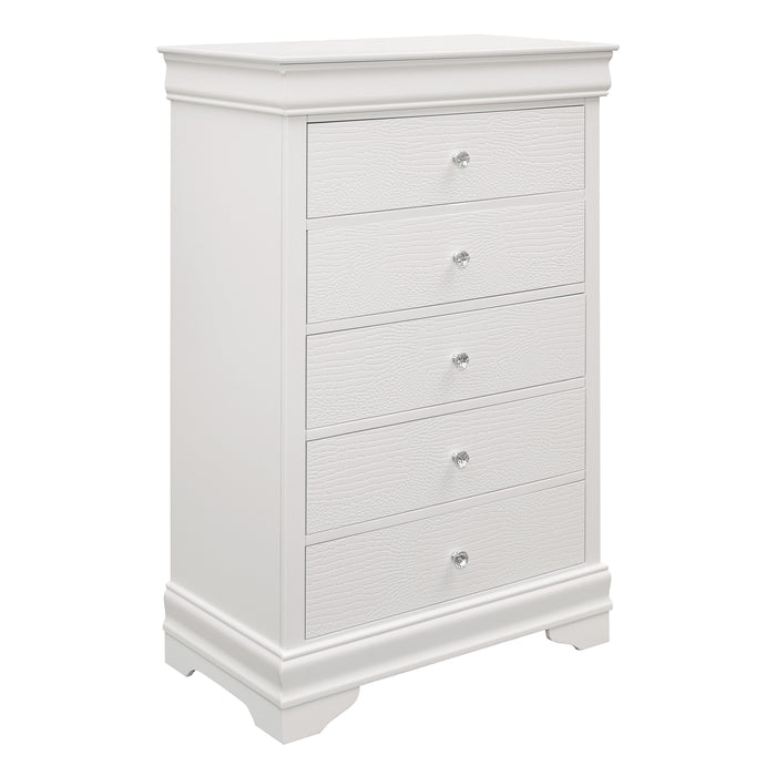 Lana Collection Chest in White - 1556W-9 - FAMSA Furniture (TX)
