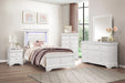 Lana Collection (2) Twin Bed with LED Lighting in White - 1556WT-1* - FAMSA Furniture (TX)