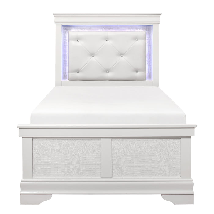 Lana Collection 4pc Set (TB+NS+DR+MR) in White - 1556WT-1*4 - FAMSA Furniture (TX)