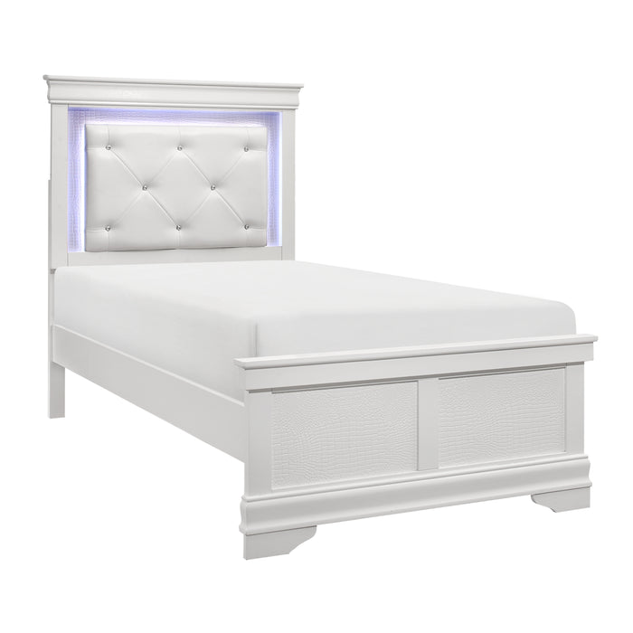 Lana Collection 4pc Set (TB+NS+DR+MR) in White - 1556WT-1*4 - FAMSA Furniture (TX)