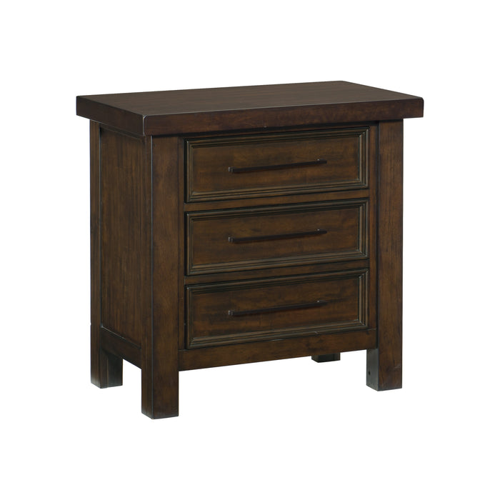 Logandale 4pc Set (QB+NS+DR+MR) in Brown - 1559-1*4 - FAMSA Furniture (TX)