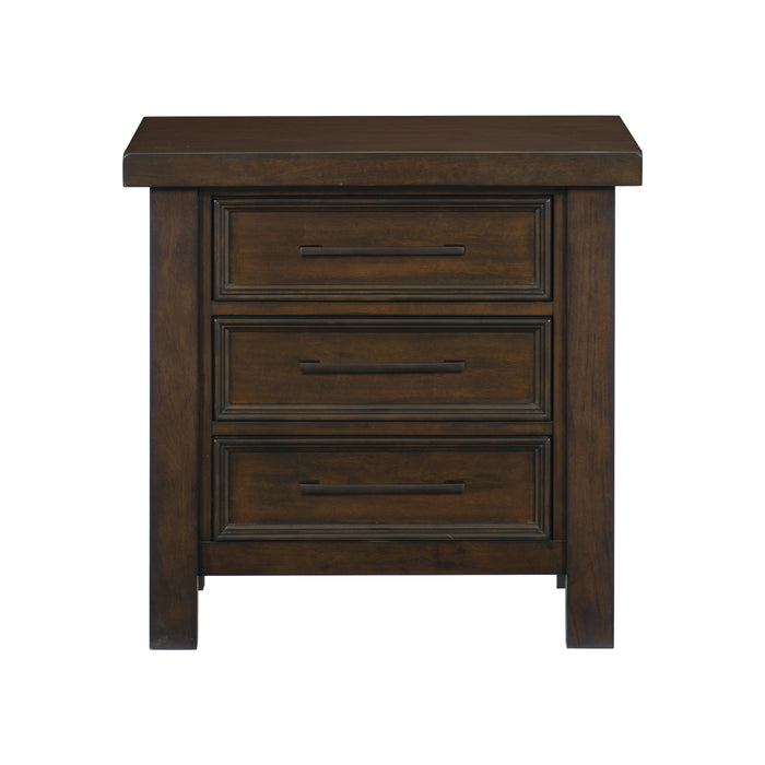 Logandale 4pc Set (QB+NS+DR+MR) in Brown - 1559-1*4 - FAMSA Furniture (TX)