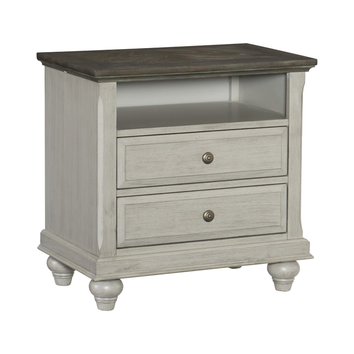 Mossbrook Nightstand in Gray/Brown - 1568-4 - FAMSA Furniture (TX)