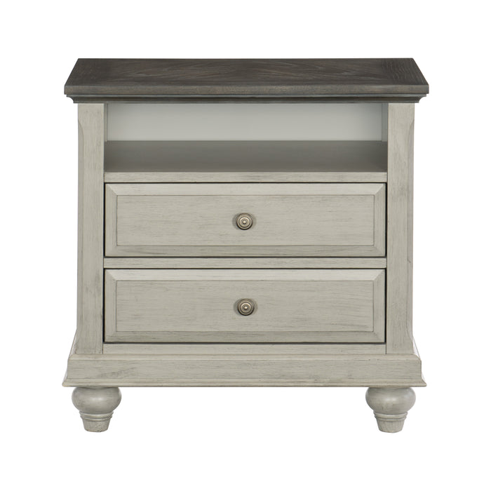 Mossbrook 4pc Set (QB+NS+DR+MR) in Gray/Brown - 1568-1*4 - FAMSA Furniture (TX)