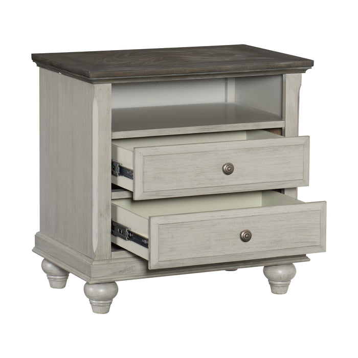 Mossbrook Nightstand in Gray/Brown - 1568-4 - FAMSA Furniture (TX)