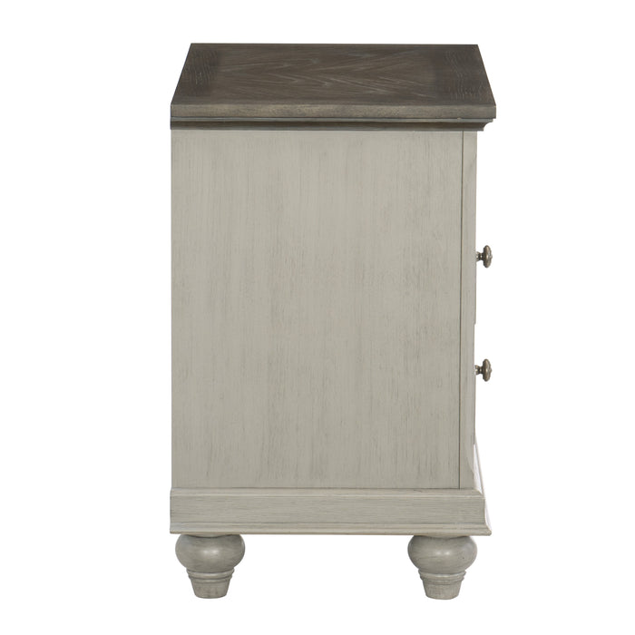 Mossbrook Nightstand in Gray/Brown - 1568-4 - FAMSA Furniture (TX)