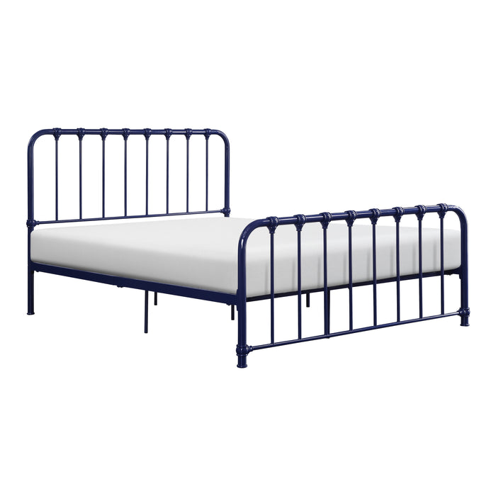 Bethany Queen Platform Bed in Blue - 1571BU-1 - FAMSA Furniture (TX)